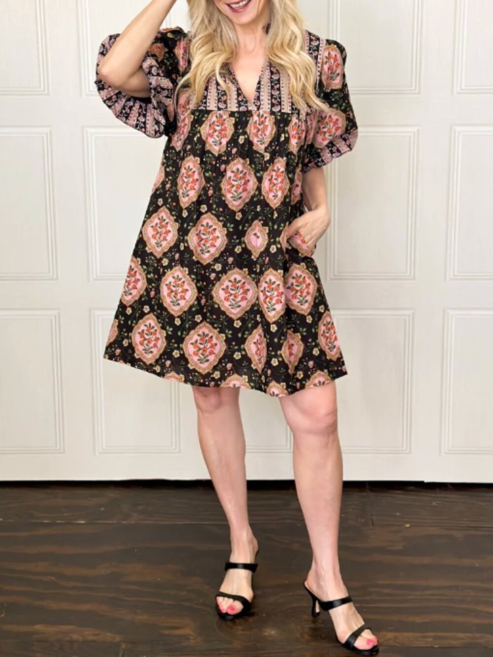 THML Enchanted Garden Babydoll Dress SZ Med